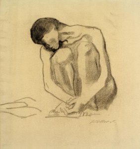 K.Kollwitz ، جاثم عاري الأنثى