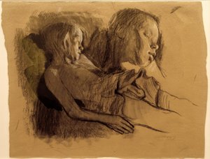 K.Kollwitz ، طفل نائم ورأس طفل بواسطة كاتي كولويتز
