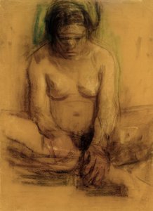 Käthe Kollwitz ، أنثى جالسة عارية