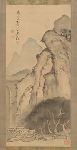 المناظر الطبيعية مع الشلال ، كاليفورنيا. 1817. بواسطة كاميدا بوساي