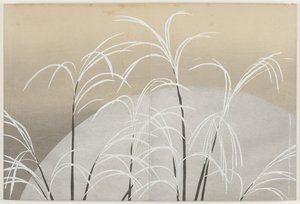 أربع عوالم ممولة (Momoyogusa): زجاج Susuki Inmoonight (Obana ni Tsuki) بواسطة Kamisaka Sekka