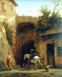 أمام النزل ، 1658 بواسطة كاريل دوجاردان