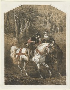 Floris V and Agnes van der Sluis، ca. 1270-1280 فلوريس الخامس / أغنيس فان دير سلايس بواسطة بي بلومرز (Steendrukkerij van)