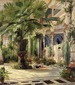 منظر داخلي لبالم هاوس في بوتسدام ، 1833 (ورق على قماش)