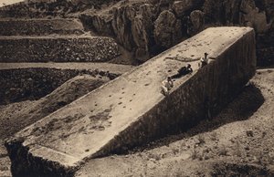 بعلبك ، الحجر العظيم (b / w photo)