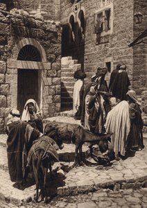 بيت لحم ، مشهد السوق (صورة b / w)