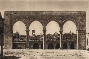 القدس ، مكان الهيكل (b / w photo)