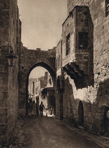 القدس ، مشهد الشارع (صورة b / w)