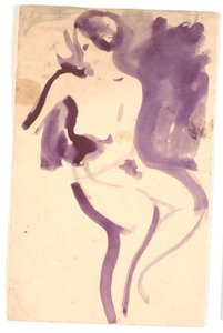 عارية ، عارضة أزياء جالسة