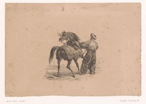 الحصان والرجل الواقف بالملابس العثمانية الخيول والفرسان (عنوان المسلسل) بواسطة كارل فيرنت