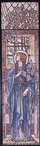 Hope: تصميم للزجاج المعشق في كنيسة All Saints Church ، إيست تشيرش ، جزيرة شيبي ، حوالي عام 1912 (طباشير سوداء وملونة وألوان مائية وألوان للجسم) بواسطة كارل بارسونز