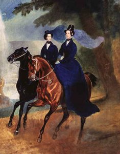 صورة الإمبراطورة ألكسندرا فيودوروفنا مع ابنتها ، 1837