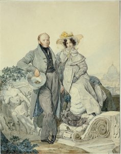 صورة لغريغوري نيكانوروفيتش و Varvara Alexeyevna Olenin ، 1827 بواسطة كارل بافلوفيتش بريولوف
