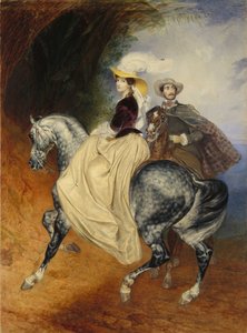 الفرسان. صورة لأوجني وإميلي موسارد ، 1849