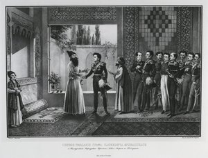 الاجتماع الأول للكونت إيفان باسكفيتش مع عباس ميرزا ، 1828