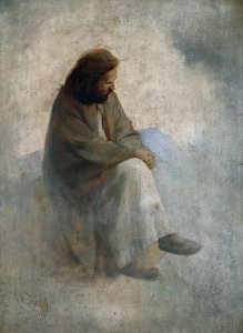 الصورة الذاتية للمسيح ، بواسطة ديفينباخ ، كارل فيلهلم (1851-1913). زيت على قماش بواسطة كارل فيلهلم ديفينباخ