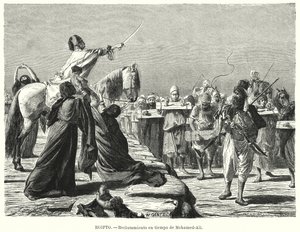 Recruitment of soldiers into the Ottoman Army during the time of Muhammad Ali, Khedive of Egypt (litho) بواسطة كارل فيلهلم جينتز