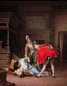 مشهد من ليلة القديس بارثولوميو ، 1870 بواسطة Karlis Fridikh Huns