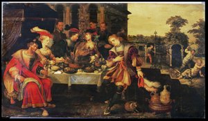 لعازر على مائدة ريتش ، 1618
