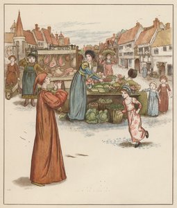 رسم توضيحي لكيت غريناواي لـ The Pied Piper of Hamelin بواسطة روبرت براوننج (لون ليثو) بواسطة كيت (بعد) غريناواي