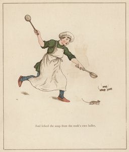 رسم توضيحي لكيت غريناواي لـ The Pied Piper of Hamelin بواسطة روبرت براوننج (لون ليثو) بواسطة كيت (بعد) غريناواي