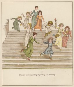 رسم توضيحي لكيت غريناواي لـ The Pied Piper of Hamelin بواسطة روبرت براوننج (لون ليثو) بواسطة كيت (بعد) غريناواي