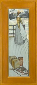 في انتظار عبّارة دارتموث ، حوالي عام 1910 (طباشير على ورق أزرق) بواسطة كيت بلاكمور