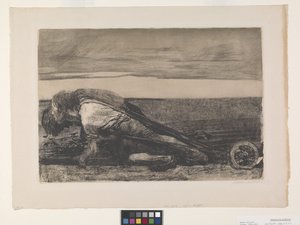 Die Pflüger (الحراثون) (النقش والرسم المائي على عمود فقري) بواسطة كاتي كولويتز
