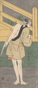 أراشي ريوزو في دور رجل يرتدي ملابس زرقاء شاحبة فقط ، كاليفورنيا. 1796.