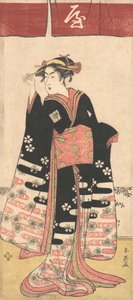 الممثل Ichikawa Monosuke II في دور أنثى غير معروف ، كاليفورنيا. 1789.