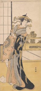 الممثل سيجاوا كيكونوجو الثالث في دور نسائي ، كاليفورنيا. 1780. بواسطة كاتسوكاوا شونكو