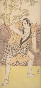 The Second Ichikawa Komazo كرجل يقف في موقف درامي ، كاليفورنيا. 1790. ، كاليفورنيا. 1790. بواسطة كاتسوكاوا شونكو