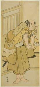 الممثل Asao Tamejuro I في دور Drunken Gotobei في مسرحية Yoshitsune Koshigoe Jo ، تم عرضه في مسرح Ichimura في الشهر التاسع ، 1790
