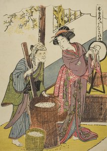 الفصل السادس: منزل Yoichibei من مسرحية Chushingura (Treasury of Loyal Retainers) ، حوالي 1779-80 (طباعة خشبية ملونة ؛ تشوبان) بواسطة كاتسوكاوا شونشو