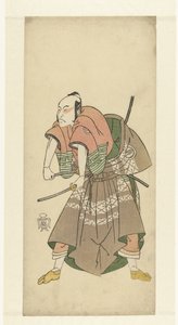 الممثل Sawamura Sojuro II جاهز للقتال بواسطة كاتسوكاوا شونشو