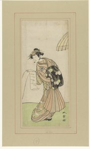 الممثل Yamashita Kinsaku II في دور المومس Agemaki بواسطة كاتسوكاوا شونشو