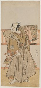 Ichimura Uzaemon IX بدور سوجا نو جورو ، منتصف 1770s. بواسطة كاتسوكاوا شونشو
