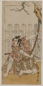 Ichimura Uzaemon IX مثل Umeomaru ، منتصف 1770s. بواسطة كاتسوكاوا شونشو