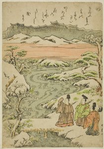 "أنا" من سلسلة "Tales of Ise in Fashionable Brocade Pictures (Furyu nishiki-e Ise monogatari)" بواسطة كاتسوكاوا شونشو