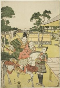حلقات Musashibo Benkei B و Sabo Shoshun و Yoshitsune دفع Horikawa Yōchi no Zukie Nimai Tsuzuki ، c. 1782 بواسطة كاتسوكاوا شونشو