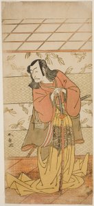 الممثل Ichikawa Danjuro V في دور Ashiya Doman في مسرحية Kikyo-zome Onna Urakata ، تم عرضه في مسرح موريتا في الشهر السابع ، 1776 بواسطة كاتسوكاوا شونشو