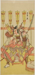 الممثل Ichikawa Danjuro V في دور Yanone Goro في مسرحية Kuruwa-gayoi Komachi Soga ، تم أداؤه في مسرح ناكامورا في الشهر الخامس ، 1781 بواسطة كاتسوكاوا شونشو