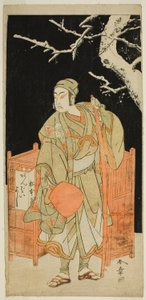 The Actor Matsumoto Koshiro IV as Sagami Jiro Disguised as Ambaiyoshi Gorohachi in the Play Oyoroi Ebido Shinozuka, Performed at the Nakamura Theater in the Eleventh Month, 1772 بواسطة كاتسوكاوا شونشو