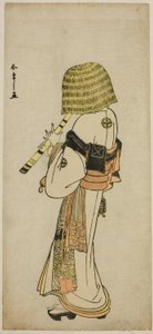 الممثل ناكامورا ناكازو الأول في دور Kakogawa Honzo في Komuso Attire في مسرحية Kanadehon Chushingura ، تم تقديمه في مسرح Ichimura في الشهر السابع ، 1783 بواسطة كاتسوكاوا شونشو