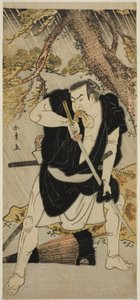 الممثل ناكامورا ناكازو الأول في دور أونو ساداكورو في مسرحية Kanadehon Chushingura ، تم أداؤه في مسرح Ichimura في الشهر السادس ، 1783 بواسطة كاتسوكاوا شونشو