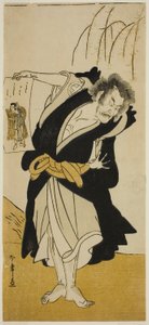 Otani Hiroemon III بدور الراهب المتمرد Dainichibo في مسرحية Tsukisenu Haru Hagoromo Soga ، التي تم عرضها في مسرح Ichimura في الشهر الثالث ، بواسطة كاتسوكاوا شونشو