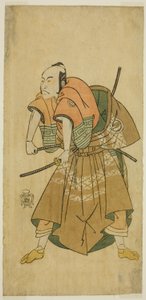 Sawamura Sojuro II بدور Omi no Kotoda (؟) في مسرحية Shuen Soga Omugaeshi (؟) ، تم عرضها في مسرح Ichimura (؟) في الشهر الثاني ، 1768 (؟) بواسطة كاتسوكاوا شونشو
