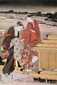 Toi ght Oto Sumida River Japa Nese p Hayashi بواسطة Haru early Katsukawa (Acchive 1780-1795) بواسطة كاتسوكاوا شونشو