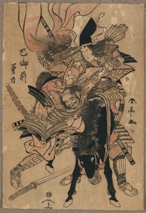 تومو غوزين القوي، حوالي عام 1810 (نقش خشبي ملون)