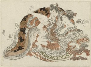 حب الزوجين والجرذان بواسطة Katsushika Hokusai (possibly)